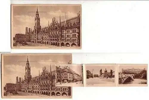 52573 Leporello Ak München Marienplatz um 1930