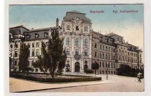 51544 Feldpost Ak Bayreuth königliches Justizgebäude 1915