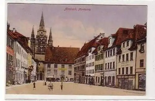 41258 Ak Ansbach Marktplatz um 1920