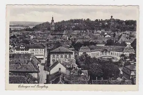 34329 Ak Erlangen mit Burgberg Totalansicht um 1940