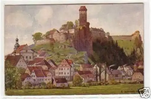 34335 Ak Kirchdorf Neuhaus mit Burg Veldenstein 1914