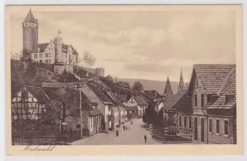 93692 AK Möckmühl - Straßenansicht und Schloss 1932