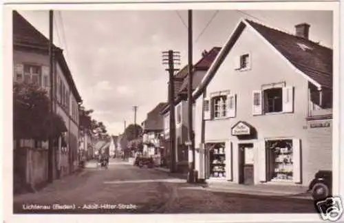 03958 Ak Lichtenau Baden Straßenansicht 1941