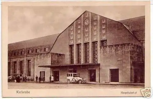 11497 Ak Karlsruhe Hauptbahnhof um 1930