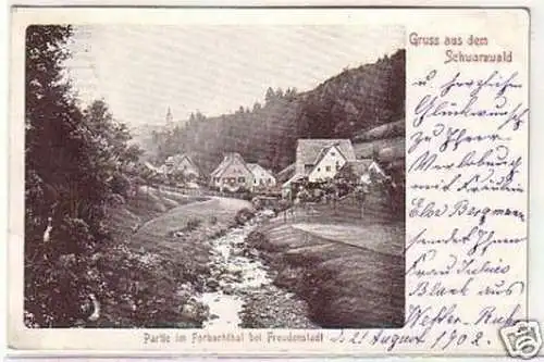 15112 Ak Gruß aus dem Schwarzwald Forbachthal 1902