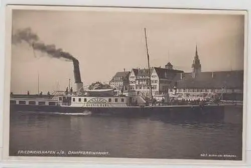 05017 Ak Friedrichshafen a.B. Dampfereinfahrt 1927