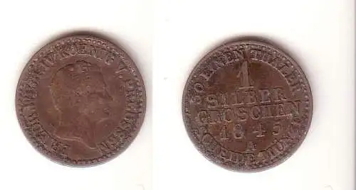 1 Silbergroschen Preussen 1845 A ss