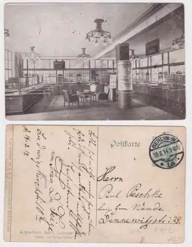 88407 DR Ganzsachen Postkarte PP27/ F7/10 Berlin Kaufhaus A. Wertheim 1914