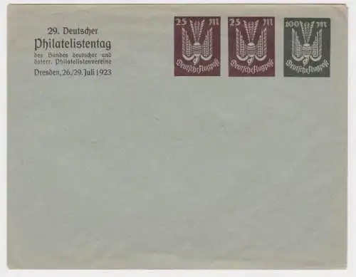 68793 DR Ganzsachen Umschlag PU 29. Dt. Philatelistentag Dresden 1923