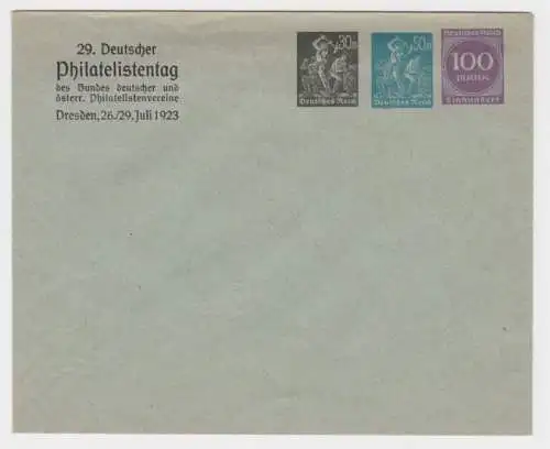 85039 DR Ganzsachen Umschlag PU 29. Dt. Philatelistentag Dresden 1923