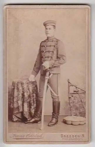 38058 Kabinett Foto Husaren Regiment Großenhain um 1910