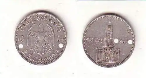 2 Mark Silber Münze Garnisionskirche 1934 G Jäger 355