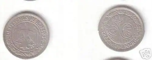 50 Pfennig Nickel Münze Weimarer Republik 1936 A