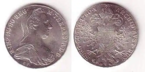 1 Taler Silber Münze Österreich Maria Theresia 1780