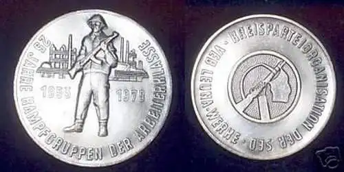 DDR Medaille VEB Leuna Werke Kampfgruppen 1978