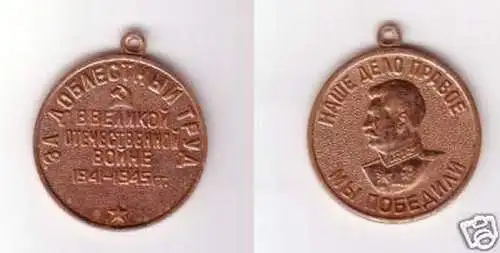 alte Medaille Russland UdSSR Sowjetunion Stalin 1941-45