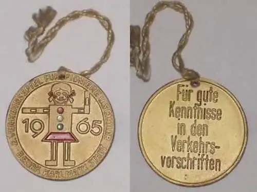 DDR Medaille 2. Verkehrsspiel Karl Marx Stadt 1965