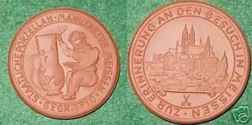 Porzellanmedaille Staatliche Porzellanmanufaktur Meißen