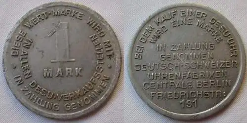 Wertmarke Deutsch-Schweizer Uhrenfabrik Centrale - Beim Kauf DESU-Uhr (119659)