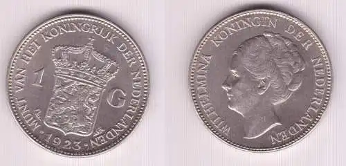 1 Gulden Silber Münze Niederlande 1923 (155108)