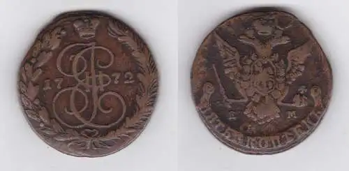 5 Kopeke Kupfer Münze Russland 1772 Katharina II. (142733)