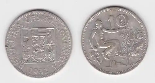 10 Kronen Silber Münze Tschechoslowakei 1932 (141643)