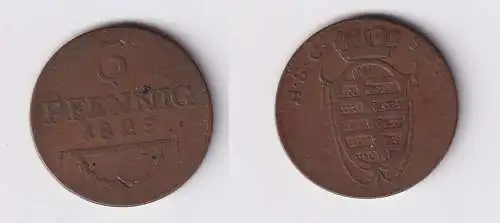 3 Pfennig Kupfer Münze Sachsen Coburg Saalfeld 1807 ss (147567)