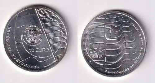 10 Euro Silber Münze Portugal Segelweltmeisterschaft 2007 Stgl. (104742)