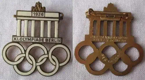 emailliertes Abzeichen XI. Olympiade Berlin 1936 (146328)