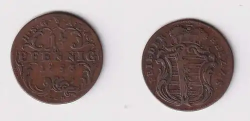 1 1/2 Pfennig Kupfer Münze Sachsen Gotha Altenburg 1753 ss (131544)