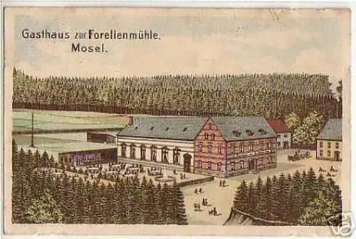 04260 Ak Gasthaus zur Forellenmühle Mosel 1908