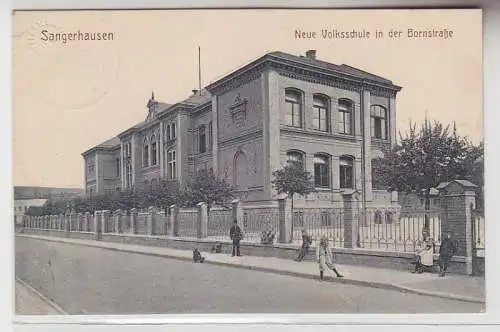 68972 Feldpost Ak Sangerhausen neue Volksschule in der Bornstraße 1914