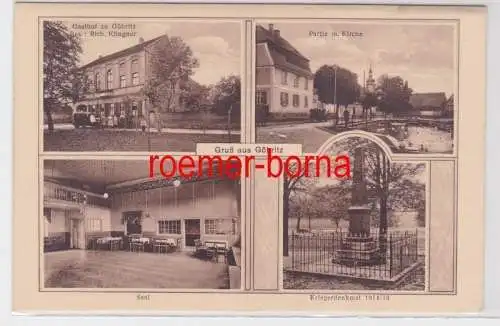 86413 Mehrbild Ak Gruß aus Göhritz Gasthof, Partie m. Kirche, Denkmal um 1920