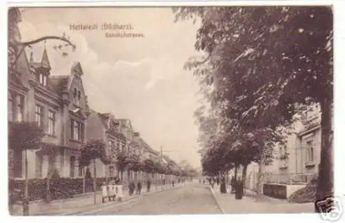 18957 Feldpost Ak Hettstedt Bahnhofstrasse 1917