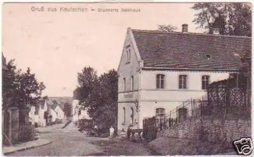 23475 Ak Gruß aus Keutschen Grunnerts Gasthaus 1918