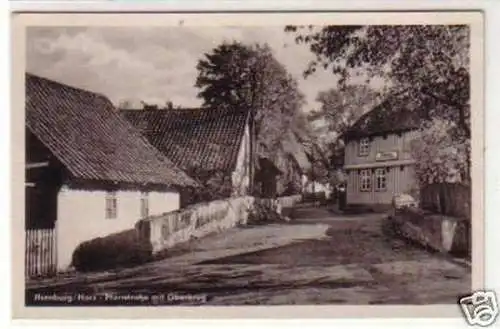 21441 Ak Ilsenburg Harz Pfarrstraße mit Oberkrug 1953