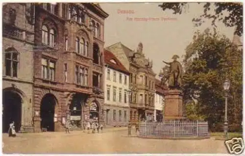 24744 Ak Dessau am Herzog Franz Denkmal 1924