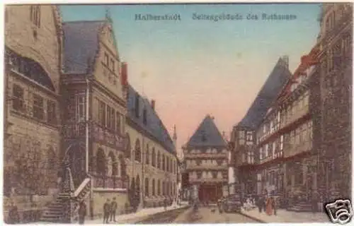 24644 Ak Halberstadt Seitengebäude des Rathauses um1910