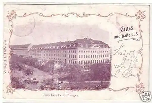 23176 Ak Gruß aus Halle Francke`sche Stiftungen 1901