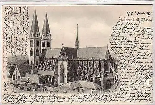 09820 Präge Ak Halberstadt der Dom 1904