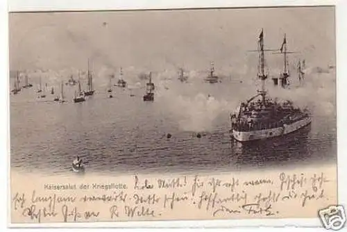 31467 Ak Kaisersalut der Kriegsflotte 1905