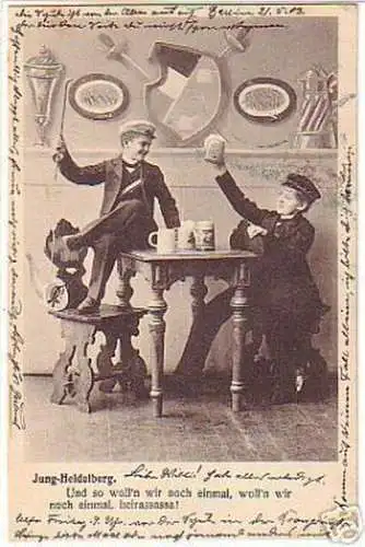 08412 Studentika Ak Jung-Heidelberg Humor 1903