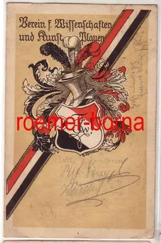 80543 Studentika Ak Verein für Wissenschaften und Kunst Plauen 1925