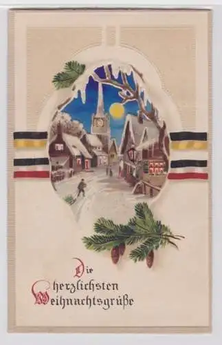 98817 geprägte Ak Die herzlichsten Weihnachtsgrüße 1917