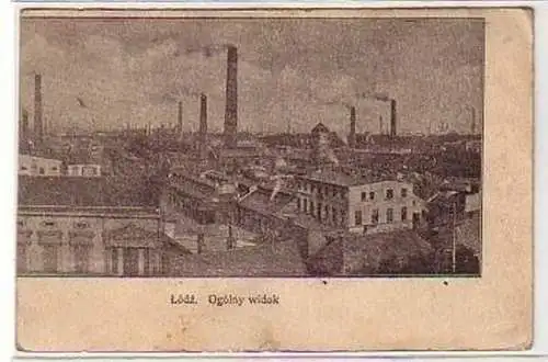 31451 Ak Lodz Ogolny widok 1914