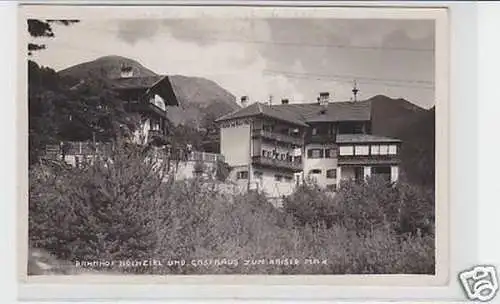 03095 Ak Bahnhof Hochzirl und Gasthaus zum Kaiser Max