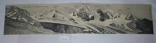 39666/3 fach Klappkarte Panorama von der Schaubach Hütte Südtirol um 1910