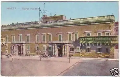 18199 Ak Malta Royal Palace um 1920