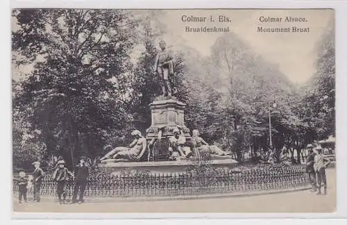 82336 AK Colmar im Elsass (Colmar Alsace) - Bruatdenkmal (Monument Bruat) 1908