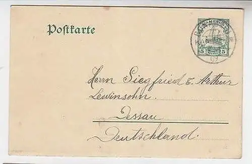 05209 Ganzsachen Ak Deutsche Kolonie Kamerun Stempel Bonaberi 1909